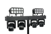Projecteur de scène portable à 4 têtes mobiles pour piste de danse, avec combinaison de ombres dynamiques, DMX512 RGBW Beam Par Light