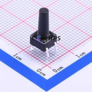 K2-1102DP-S4SW-04 Tactile Switch Through hole-4P,6x6mm Switch Single Pole Single Throw Round Button 2.5N Through Hole - Product Image 1
