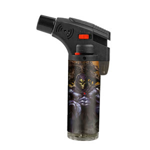 2023 populaire personnalisé Portable prix le moins cher en gros puissant rechargeable Logos personnalisés briquet torche oblique pour le Camping - Product Image 3