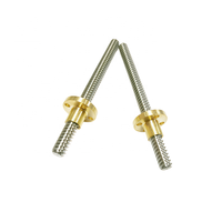 Tornillo Trapezoidal de Acero Inoxidable 304 con Dientes Izquierdos y Derechos TR8*2/TR8*4/TR8*8, Tuerca de Latón para Equipos de Impresión e Impresoras 3D