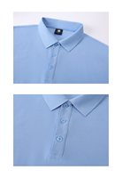 Polo en coton peigné compact OEM ODM, couleur unie, manches courtes, 1 pièce MOQ, en stock