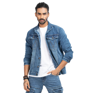 Veste en jean classique pour homme, en coton lourd, avec fermeture à boutons, fabricant OEM ODM - Product Image 4