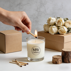 Vela Aromática de Cera de Soya CWM MW en Frasco de Vidrio, Hecha a Mano, Ecológica, de Diseño Moderno, con 1 Mecha, Aroma Floral, para Bodas y Decoración del Hogar - Product Image 3