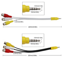 Câble adaptateur vidéo AV 3,5 mm vers 3 RCA, remplacement pour téléviseur TCL, adaptateur d'entrée AV 3 RCA