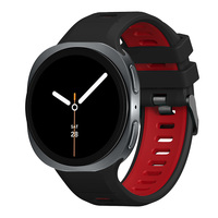Correa Deportiva Compatible con el Samsung Galaxy Watch 8 Classic. Diseño de Dos Colores a Rayas, Transpirable, con Liberación Rápida.