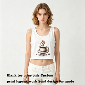 T-shirt basique sans manches de style américain, personnalisable avec logo, de haute qualité, idéal pour l'été, avec choix de motifs et multiples options de personnalisation. - Product Image 1