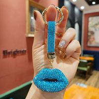 JYD S0315 Chaîne de téléphone DIY tendance, Décoration de sac à dos, Porte-clés, Bijou, Décoration de sac à main pour femme, Sangle de téléphone, Pendentif lèvres diamantées