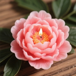 Moule à gâteau en silicone en forme de fleur (rose/pivoine/lotus) personnalisable avec des dessins/échantillons, emballage individuel OPP - Product Image 2