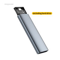 Casing Aluminium FEIXUAN X0208 Berkualitas Tinggi Harga Pabrik USB3.1 Type-C Kecepatan Tinggi M.2 SSD 10Gbps NVMe SATA 4TB Enclosure Eksternal