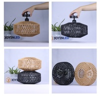 Plafonnier en rotin fait main, style bohème, en osier, luminaire en bambou naturel tressé pour chambre et salon