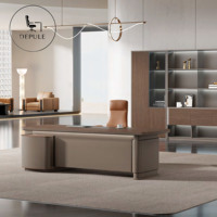Bureau de direction moderne de luxe flambant neuf, design en L, mobilier de bureau, usine de Foshan