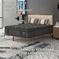 Matelas de massage convertible moderne pour hôtel, en boîte, tailles simple, double et queen, avec ressorts ensachés et mousse à mémoire de forme en gel, vente en gros