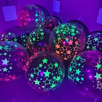 100Pcs Neon Balloons 12inch Blacklight UV Glow Birthday Balloons for Baby  Shower Decor Valentines Decorations Kids Air Globos To