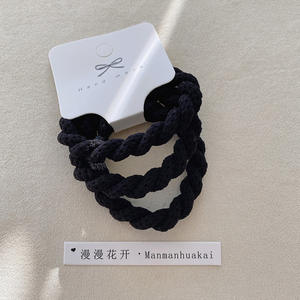 ชุดยางรัดผมสีพื้น 3 ชิ้น ยืดหยุ่นสูง ทนทาน สำหรับผู้หญิงและเด็กผู้หญิง เนื้อนุ่ม ไม่ลื่น ใช้ได้ทุกวัน - Product Image 4