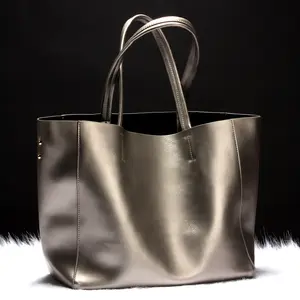 Wholesale Custom Logo Fashion Large Capacity Luxury Genuine Leather Women Tote Bags