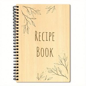 1pc Imitation Leather Spiral Bound A5 100 Sheets Elegant Kitchen <b>Journal</b> Cookbook Birthday Gift Women Chef Home Cook Organizer - Product Image 1