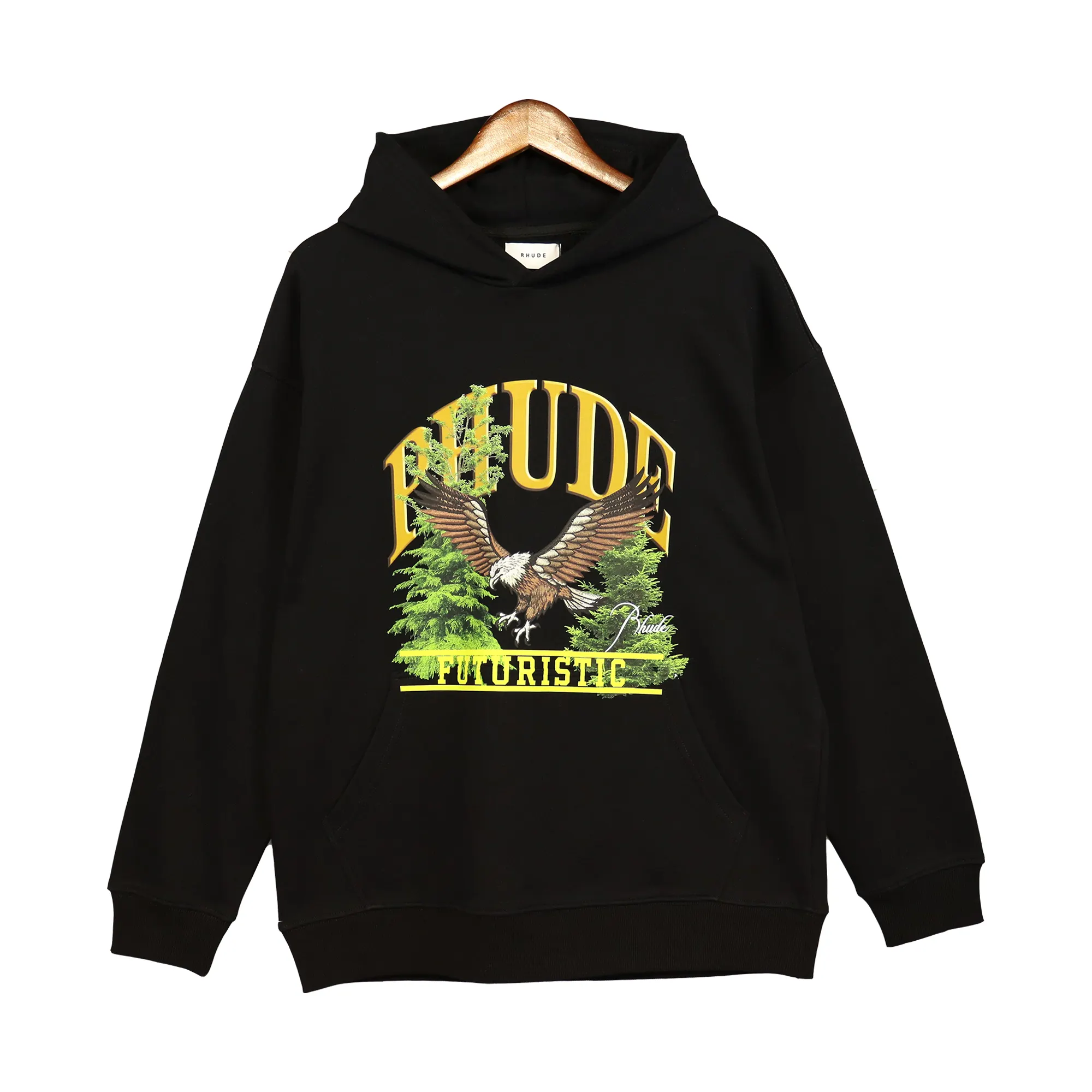 Rhude Heavyweight 360G terry sweater oversize autumn winter couple hoodie Luxury high-end men's clothing