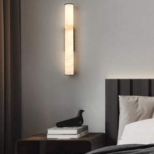 <span class=keywords><strong>Lampada</strong></span> da Parete Verticale in Rame e Alabastro con Luce LED Calda, Applique per Interni ed Esterni, Lampade da Parete in <span class=keywords><strong>Marmo</strong></span> per Casa, Hotel, Camera da Letto - Product Image 5