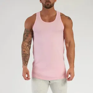 Custom bodybuilding Muscle Workout Gym Shirt Sleeveless Pink Sport Men Gym Tank Top