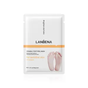 LANBENA Tratamiento de la piel del pie Orgánico Nutritivo Exfoliante Peel Vitamina C Mascarilla para pies para mujeres Productos de belleza Cuidado DE LOS PIES líquido