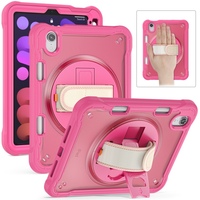 Pelindung Tablet TPU Anti Benturan untuk iPad Mini 6 Warna Pink, Casing Kokoh