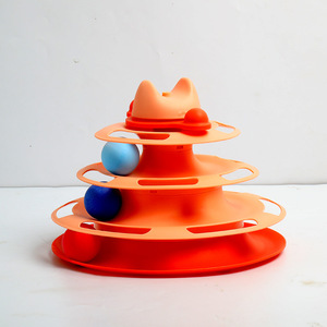 Juguetes para gatos, juguetes interactivos, juguetes giratorios para gatos, bolas autoentretenidas y divertidas, discos de pista de cuatro niveles para gatitos, educativos - Product Image 2