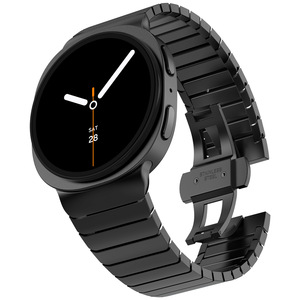 Premium Titanium Alloy Watch Band for Samsung Galaxy Watch 8 44 40mm No <b>Gaps</b> Bamboo Joint Stainless Steel Strap Butterfly Clasp - Product Image 5
