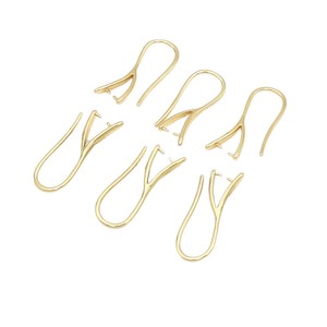 18k genuine gold color-preserving copper plated smooth U-shaped ear <b>hook</b> pearl DIY handmade <b>earrings</b> ear <b>hook</b> accessories with - Product Image 5