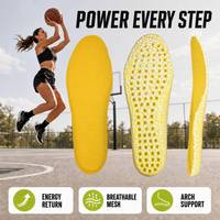 Semelles de sport AureRight en PU et ETPU - Semelles flexibles antichoc et écologiques unisexes pour les activités de plein air