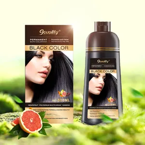 Simple to Use Temporary Black Hair Dye Shampoo for Men Women Black Color