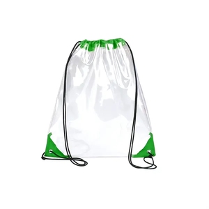 <b>Clear</b> Drawstring Stadium <b>Backpacks</b> Waterproof Approved for Sporting Events Colorful PVC Lining for Gym College Work Concerts - Product Image 5