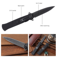 Couteau de poche pliant Bochen G10 Eagle Elk Handle pour la randonnée, style noir, acier 3cr13, couteau de survie pour le camping en plein air, EDC