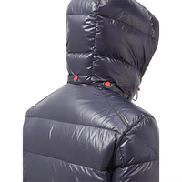 Manteau d'hiver matelassé épais à capuche pour homme, veste longue zippée unie décontractée