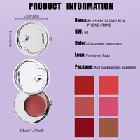 Palette de blush magnétique personnalisée OEM ODM, support pour téléphone, maquillage compact, blush crème portable, cosmétique