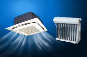 เครื่องปรับอากาศไฮบริดพลังงานแสงอาทิตย์แบบคาสเซ็ตต์ 60000 บีทียู 5 ตัน <span class=keywords><strong>ติด</strong></span><span class=keywords><strong>ตั้ง</strong></span>บนเพดาน สำหรับบ้านและสำนักงาน ระบบทำความเย็นและความร้อน - Product Image 3