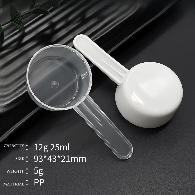 Manufacturer's direct sales plastic spoon 12g 25ml plastic measuring spoon laundry detergent quantitative small spoon