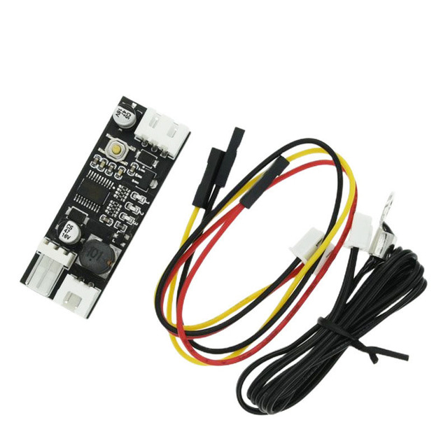 Single-channel 12V DC PWM 2-3-wire fan temperature control speed regulator, fan temperature control noise reduction module