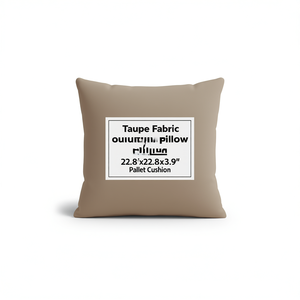 Coussin d'extérieur taupe 22,8x22,8x3,9 pouces, carré, en tissu, pour palette, résistant à l'eau, toutes saisons - Product Image 1