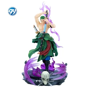ONE PIECEd Character kimono Roronoa Zoro Three knife flow effects Model toys GK in action figures anime