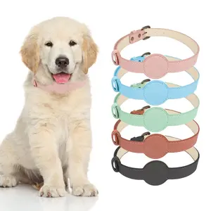 2022 Stock Wholesale New Pet PU Microfiber Dog Positioning Cat Collar
