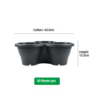 Pot de fleurs modulaire créatif en plastique émaillé, grande taille, durable, écologique, léger, pour usage domestique, prévient la pourriture des racines, lot - Product Image 2