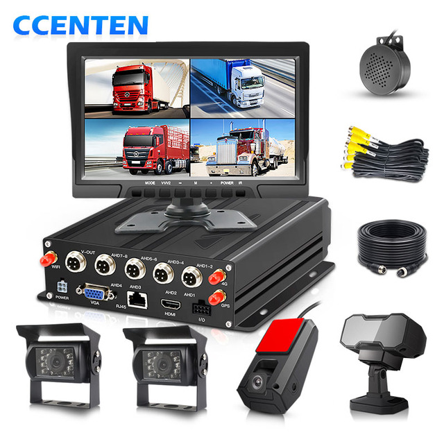 High Quality 4 Channel Truck Car Bus CCTV AI Mobile DVR System 4G GPS Wifi ADAS DSM MDVR