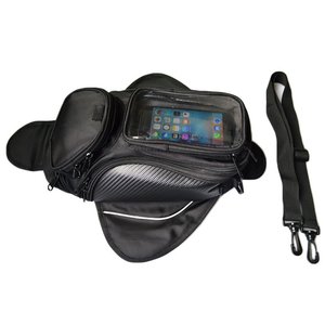 MJMOTO MJB-021 <span class=keywords><strong>Bolsa</strong></span> de Tanque de Motocicleta Impermeable Negra, Material Oxford, 32x18x13cm, Magnética, Multifuncional, Mochila de un Solo Hombro - Product Image 2