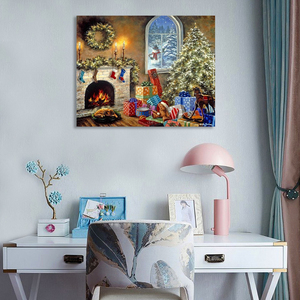24 cuadros acrílicos personalizados DIY, pintura navideña por número, kits <span class=keywords><strong>para</strong></span> adultos sobre <span class=keywords><strong>lienzo</strong></span> - Product Image 2