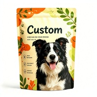 Emballage personnalisé pour aliments pour animaux de compagnie, résistant à l'humidité, refermable, imprimé, sachet en plastique refermable pour friandises sèches pour chats et chiens