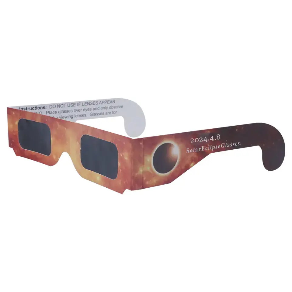 2024 Hot Solar Eclipse Glasses Customized Design Solar Eclipse Viewing Paper Glasses For Viewing Eclipse