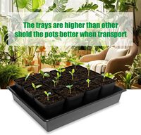 Macetas Cuadradas Resistentes para Vivero, de Plástico PP Ecológico, Modernas, para Uso en Interiores y Exteriores, Bandeja de Germinación, Macetero
