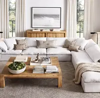 Sassanid OEM Высокопроизводительный 100% льняной облачный диван, расслабленный секционный Модернизм для гостиной