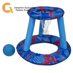 Kleiner aufblasbarer Float Water Goal Basketball Shoot Hoop mit Stoff bezug