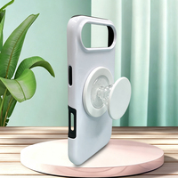 Support de téléphone magnétique pour sublimation, revêtement brillant mat, forme ronde, support de téléphone pour sublimation magnétique 2D 3D